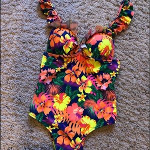 Shein floral one piece swimsuit